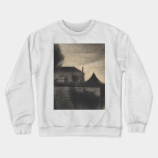 House at Dusk (La Cite) by Georges-Pierre Seurat Crewneck Sweatshirt